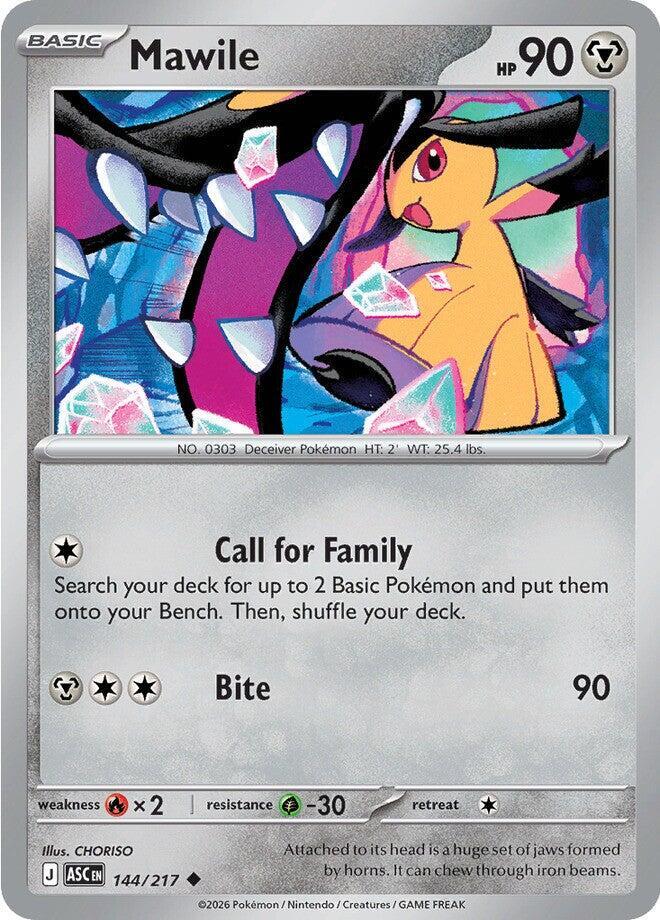 Mawile - 144/217 - ME: Ascended Heroes (ASC) - Uncommon - Normal - Pokemon TCG Card