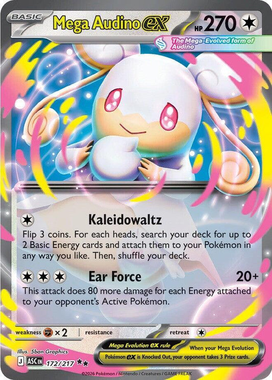 Mega Audino ex - 172/217 - ME: Ascended Heroes (ASC) - Double Rare