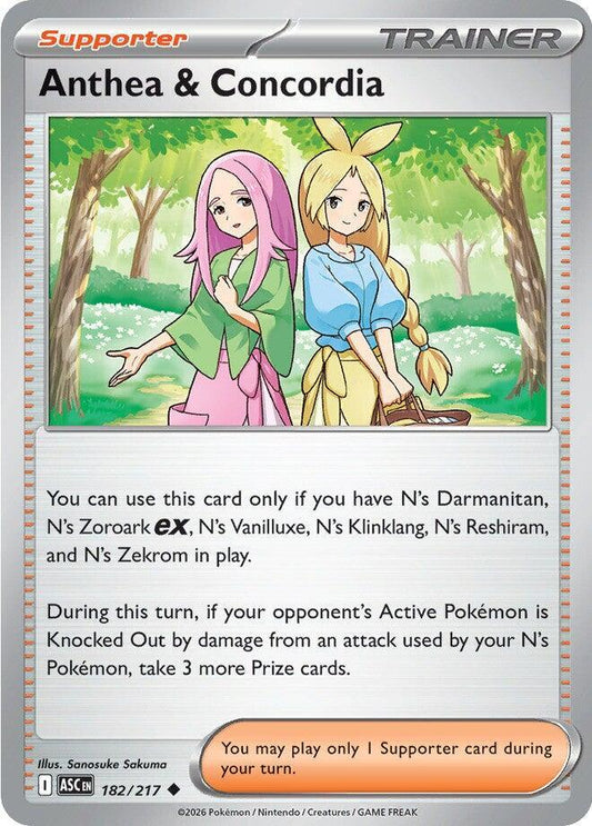 Anthea & Concordia - 182/217 - ME: Ascended Heroes (ASC) - Uncommon - Normal - Pokemon TCG Card