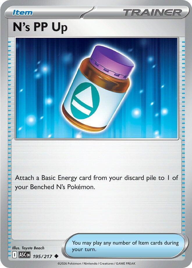 N's PP Up - 195/217 - ME: Ascended Heroes (ASC) - Uncommon - Normal - Pokemon TCG Card