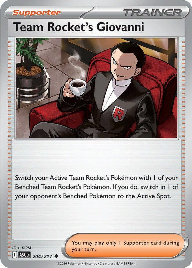 Team Rocket's Giovanni - 204/217 - ME: Ascended Heroes (ASC) - Normal - Pokemon TCG Card