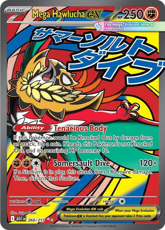 Mega Hawlucha ex - 268/217 - ME: Ascended Heroes (ASC) - Mega Attack Rare