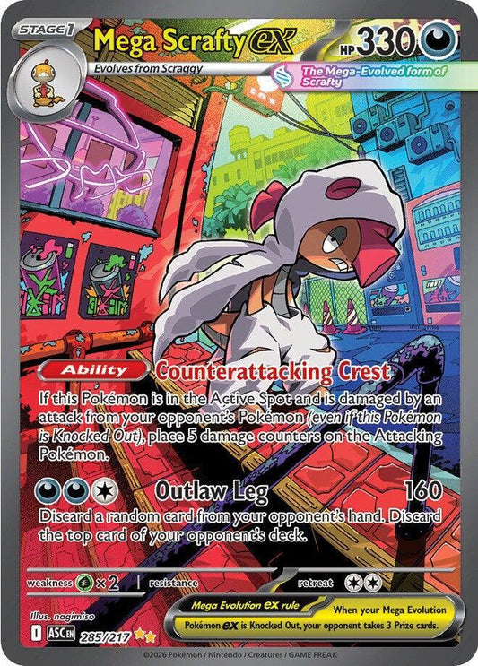 Mega Scrafty ex - 285/217 - ME: Ascended Heroes (ASC) - Special Illustration Rare