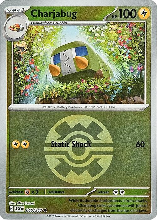 Charjabug (Quick Ball) - 065/217 - ME: Ascended Heroes (ASC) - Reverse Holofoil - Pokemon TCG Card