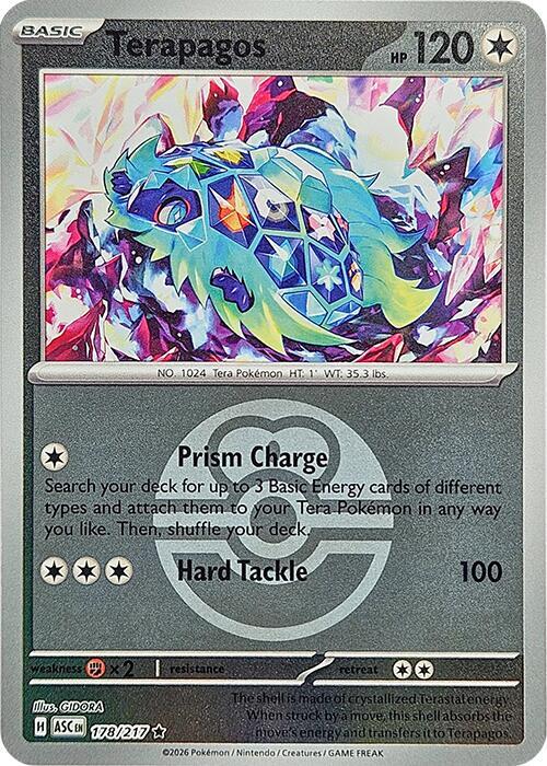 Terapagos (Love Ball) - 178/217 - ME: Ascended Heroes (ASC) - Reverse Holofoil - Pokemon TCG Card