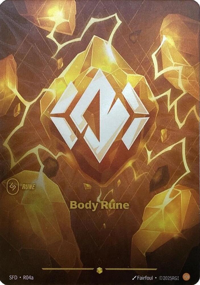 Body Rune (R04a) - R04a - Spiritforged (SFD) - Foil - Riftbound TCG Card