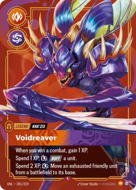 Kha'Zix, Voidreaver - 201/219 - Unleashed (UNL) - Foil - Riftbound TCG Card