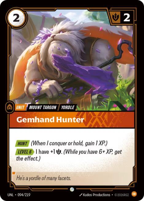 Gemhand Hunter - 094/219 - Unleashed (UNL) - Normal - Riftbound TCG Card