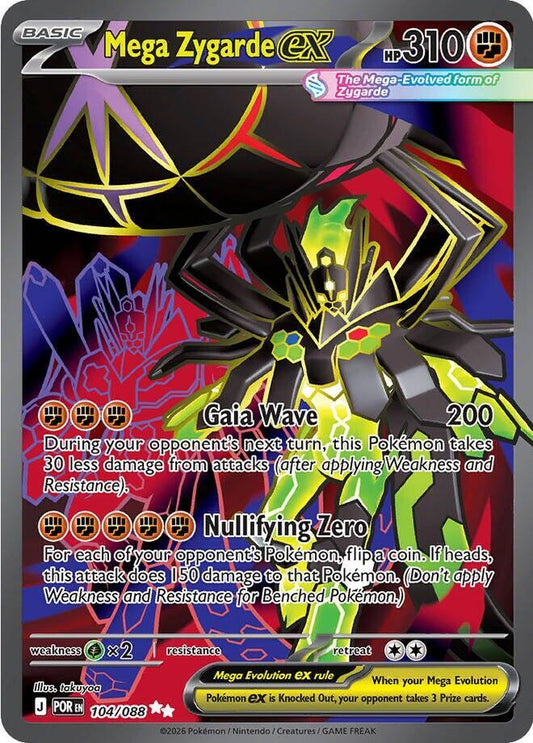 Mega Zygarde ex - 104/088 - ME03: Perfect Order (POR) - Ultra Rare