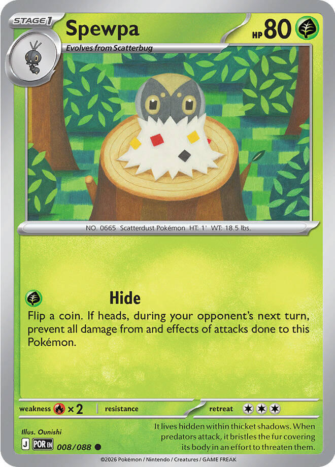Spewpa - 008/088 - ME03: Perfect Order (POR) - Common - Normal - Pokemon TCG Card