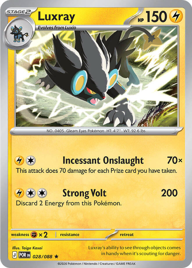 Luxray - 028/088 - ME03: Perfect Order (POR) - Holofoil - Pokemon TCG Card