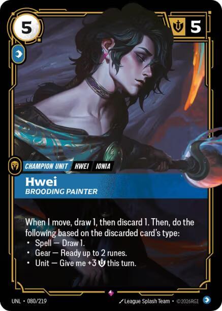 Hwei, Brooding Painter - 080/219 - Unleashed (UNL) - Foil - Riftbound TCG Card