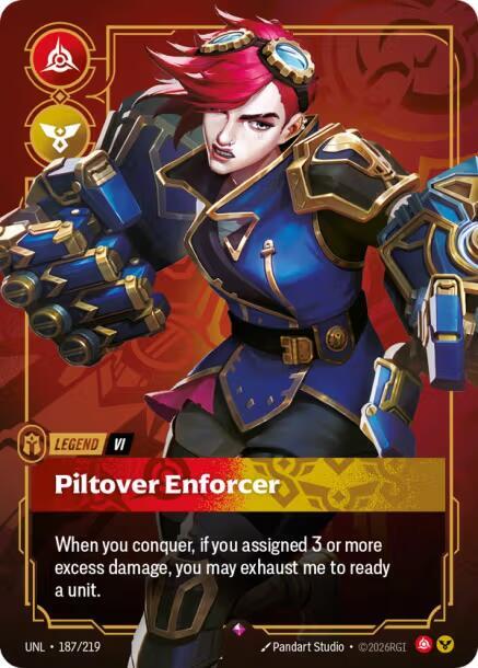 Vi, Piltover Enforcer - 187/219 - Unleashed (UNL) - Foil - Riftbound TCG Card