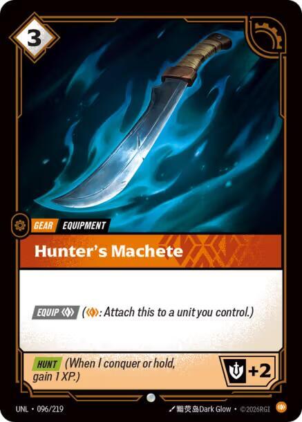 Hunter's Machete - 096/219 - Unleashed (UNL) - Foil - Riftbound TCG Card