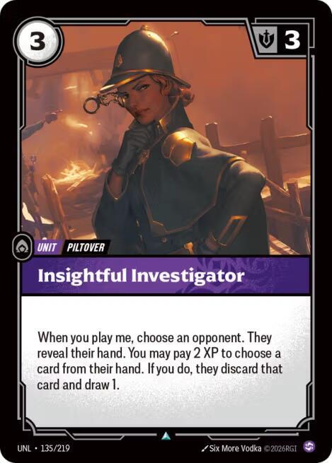 Insightful Investigator - 135/219 - Unleashed (UNL) - Normal - Riftbound TCG Card