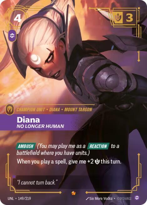 Diana, No Longer Human - 149/219 - Unleashed (UNL) - Foil - Riftbound TCG Card