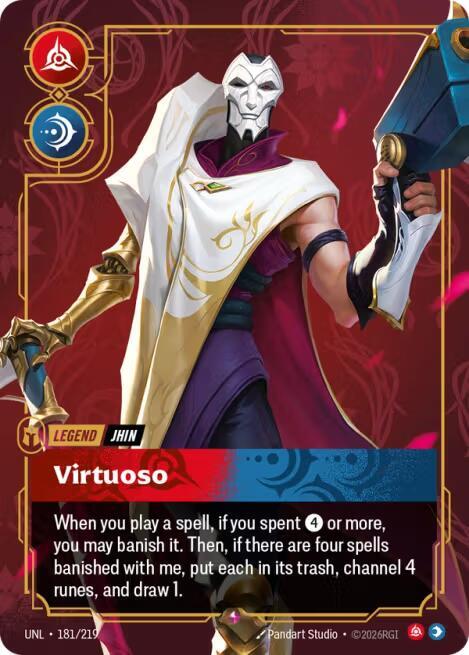 Jhin, Virtuoso - 181/219 - Unleashed (UNL) - Foil - Riftbound TCG Card