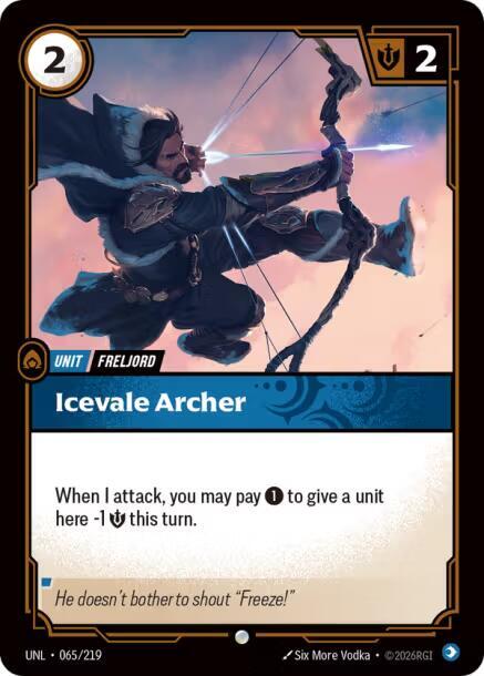 Icevale Archer - 065/219 - Unleashed (UNL) - Normal - Riftbound TCG Card