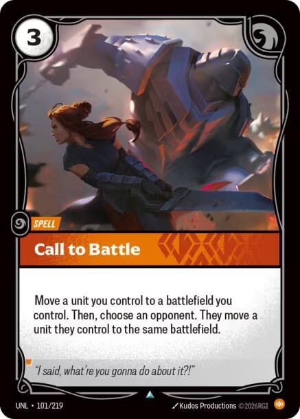 Call to Battle - 101/219 - Unleashed (UNL) - Normal - Riftbound TCG Card