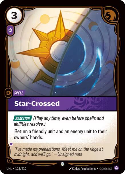 Star-Crossed - 128/219 - Unleashed (UNL) - Foil - Riftbound TCG Card