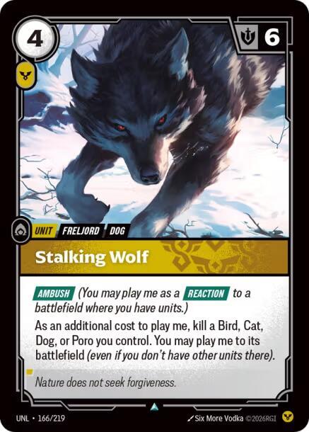 Stalking Wolf - 166/219 - Unleashed (UNL) - Normal - Riftbound TCG Card