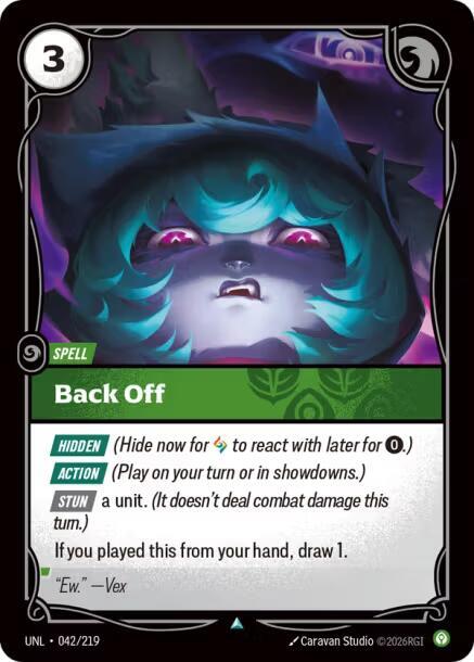 Back Off - 042/219 - Unleashed (UNL) - Normal - Riftbound TCG Card