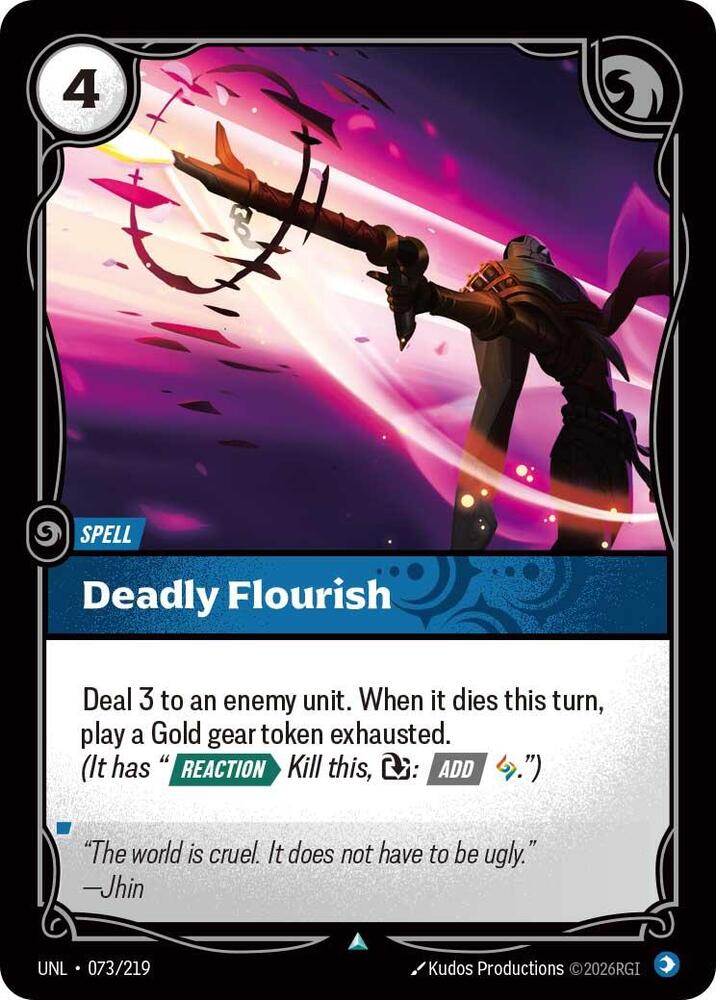 Deadly Flourish - 073/219 - Unleashed (UNL) - Normal - Riftbound TCG Card