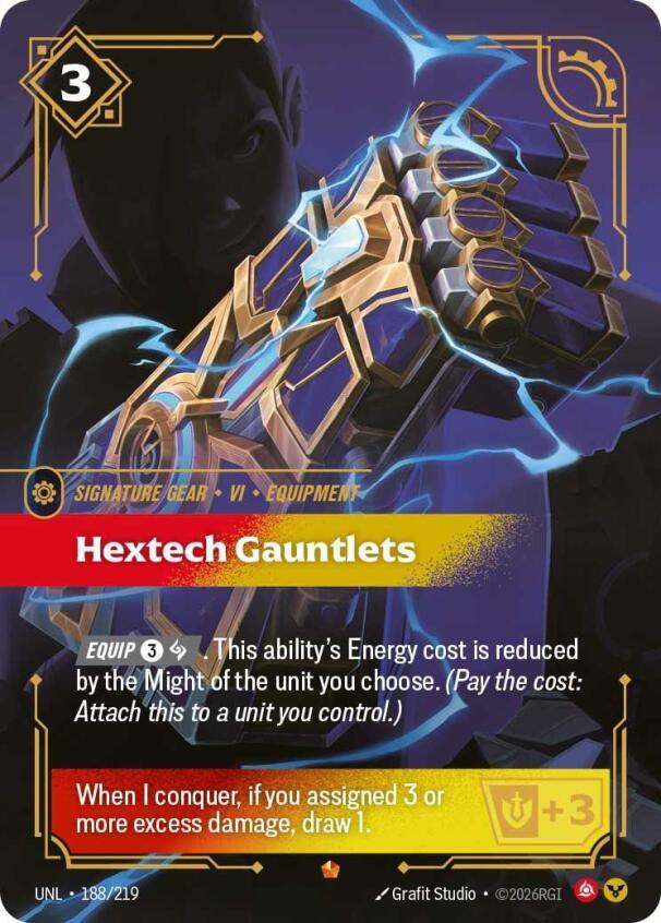 Hextech Gauntlets - 188/219 - Unleashed (UNL) - Foil - Riftbound TCG Card