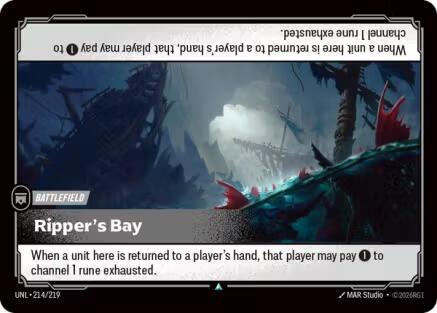 Ripper's Bay - 214/219 - Unleashed (UNL) - Normal - Riftbound TCG Card