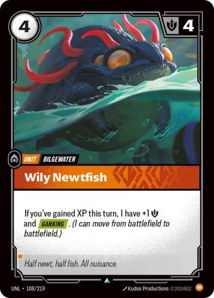 Wily Newtfish - 108/219 - Unleashed (UNL) - Normal - Riftbound TCG Card