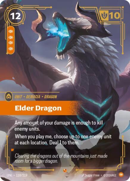 Elder Dragon - 118/219 - Unleashed (UNL) - Foil - Riftbound TCG Card