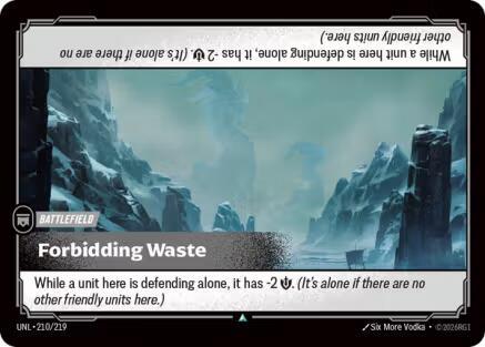 Forbidding Waste - 210/219 - Unleashed (UNL) - Normal - Riftbound TCG Card