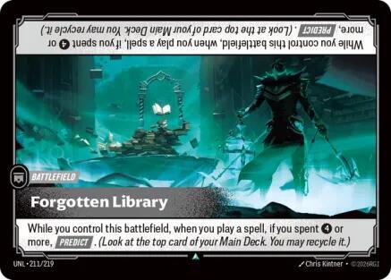 Forgotten Library - 211/219 - Unleashed (UNL) - Normal - Riftbound TCG Card