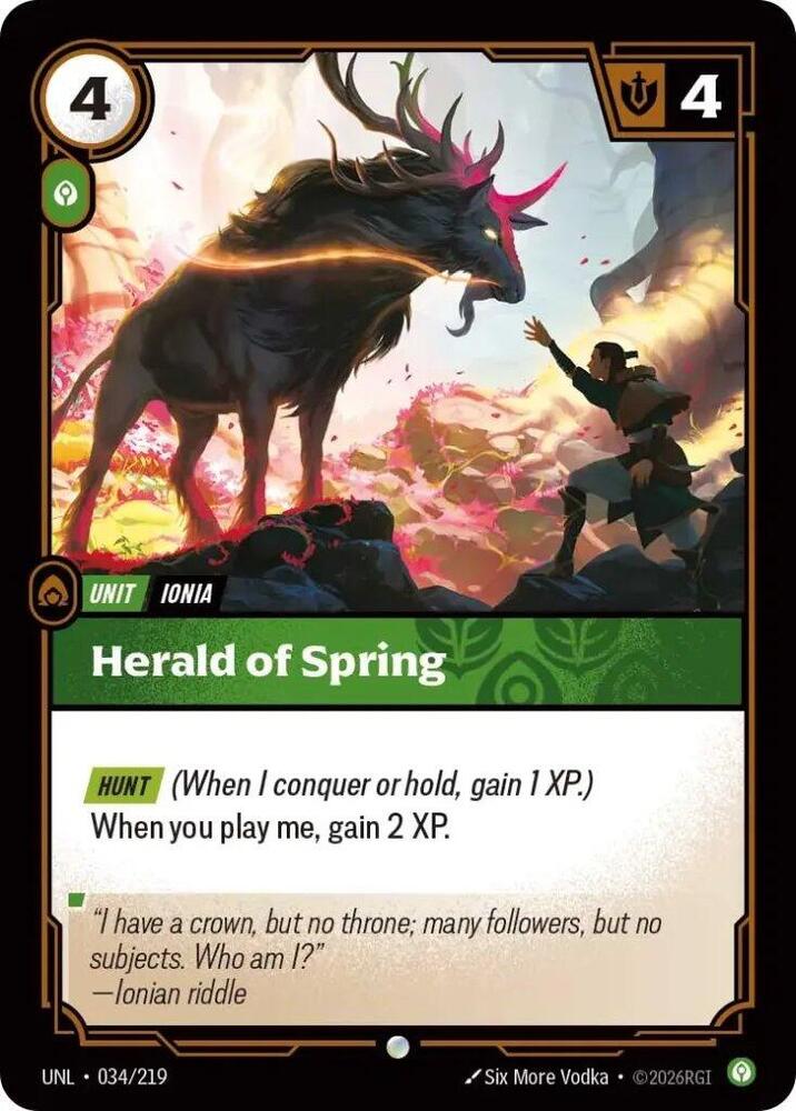 Herald of Spring - 034/219 - Unleashed (UNL) - Normal - Riftbound TCG Card