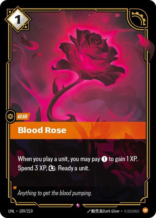 Blood Rose - 109/219 - Unleashed (UNL) - Foil - Riftbound TCG Card