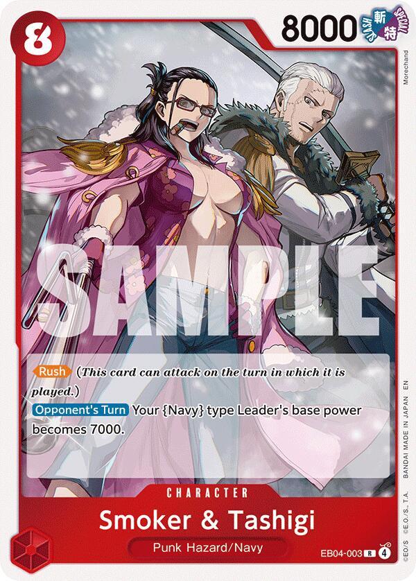 Smoker & Tashigi - EB04-003 - Adventure on Kami's Island (EB04) - Foil - One Piece TCG Card