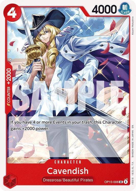 Cavendish - OP15-006 - Adventure on Kami's Island (OP15) - Normal - One Piece TCG Card