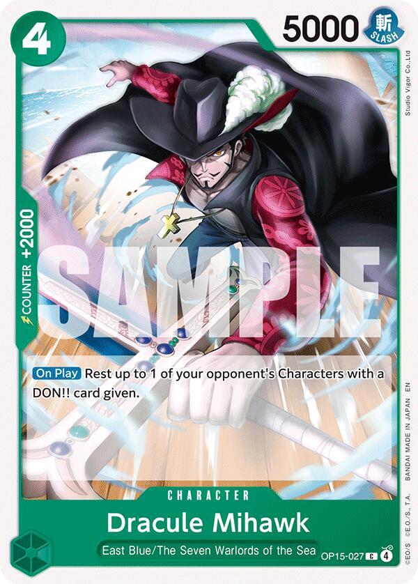 Dracule Mihawk - OP15-027 - Adventure on Kami's Island (OP15) - Normal - One Piece TCG Card