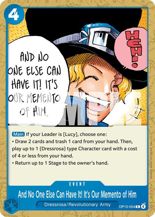 And No One Else Can Have It! It's Our Memento of Him - OP15-054 - Adventure on Kami's Island (OP15) - Normal - One Piece TCG Card