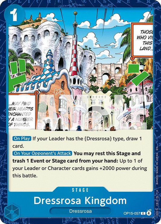Dressrosa Kingdom - OP15-057 - Adventure on Kami's Island (OP15) - Normal - One Piece TCG Card
