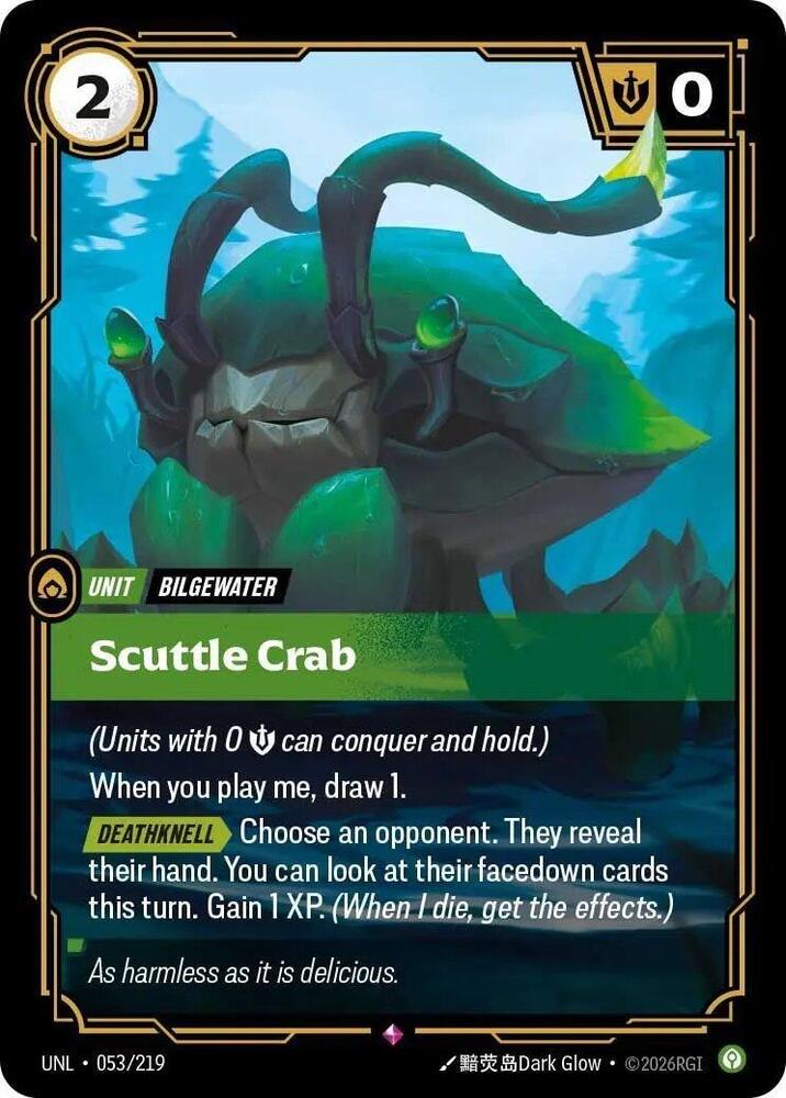 Scuttle Crab - 053/219 - Unleashed (UNL) - Foil - Riftbound TCG Card