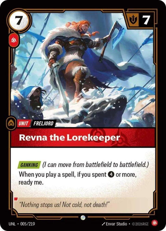 Revna the Lorekeeper - 005/219 - Unleashed (UNL) - Foil - Riftbound TCG Card
