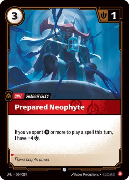 Prepared Neophyte - 004/219 - Unleashed (UNL) - Normal - Riftbound TCG Card