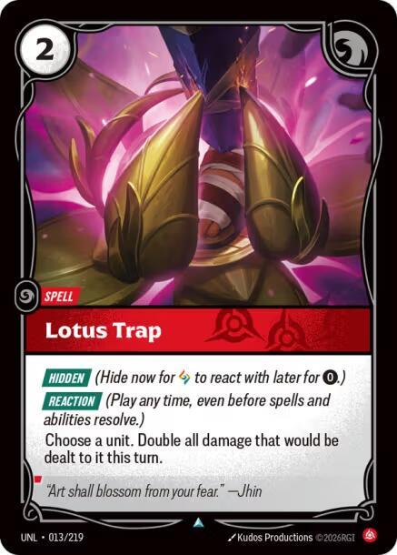 Lotus Trap - 013/219 - Unleashed (UNL) - Normal - Riftbound TCG Card