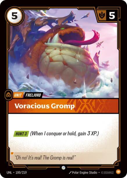 Voracious Gromp - 100/219 - Unleashed (UNL) - Normal - Riftbound TCG Card