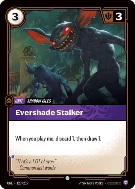 Evershade Stalker - 123/219 - Unleashed (UNL) - Normal - Riftbound TCG Card