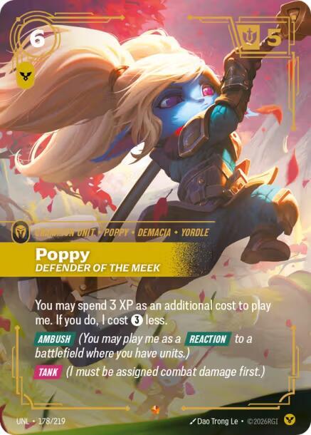 Poppy, Defender of the Meek - 178/219 - Unleashed (UNL) - Foil - Riftbound TCG Card