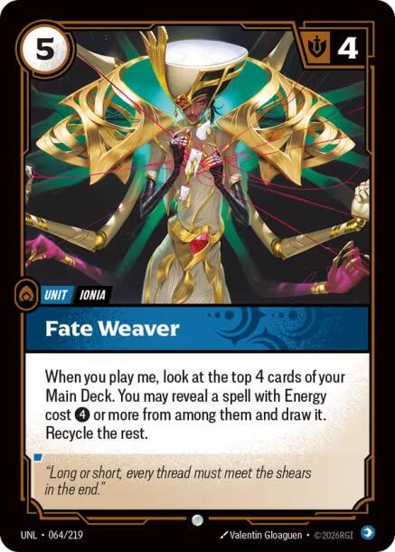 Fate Weaver - 064/219 - Unleashed (UNL) - Normal - Riftbound TCG Card