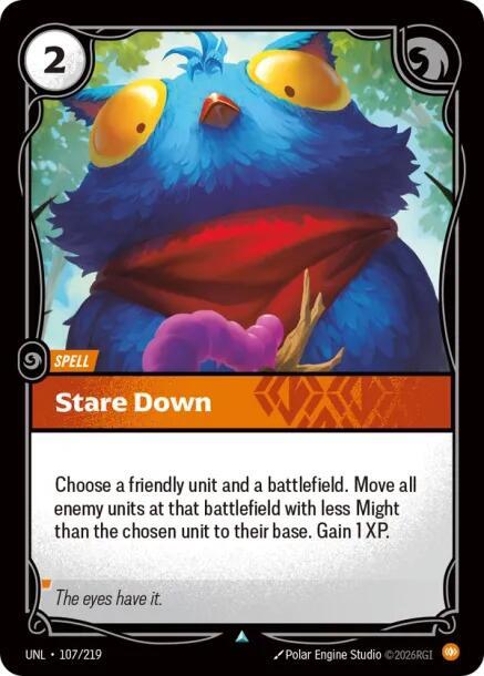 Stare Down - 107/219 - Unleashed (UNL) - Normal - Riftbound TCG Card