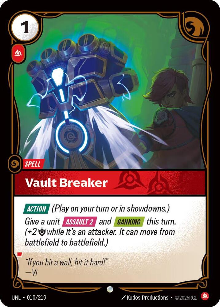 Vault Breaker - 010/219 - Unleashed (UNL) - Foil - Riftbound TCG Card